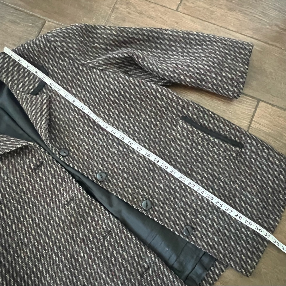 Vintage Brown Wool Eastex Coat Made in England size 16 - Picture 4 of 7